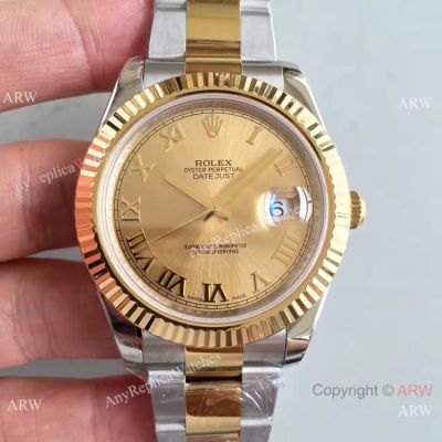 Best Rolex Replica Rolex Datejust II 2-Tone Gold Roman Markers Watch Oyster Band